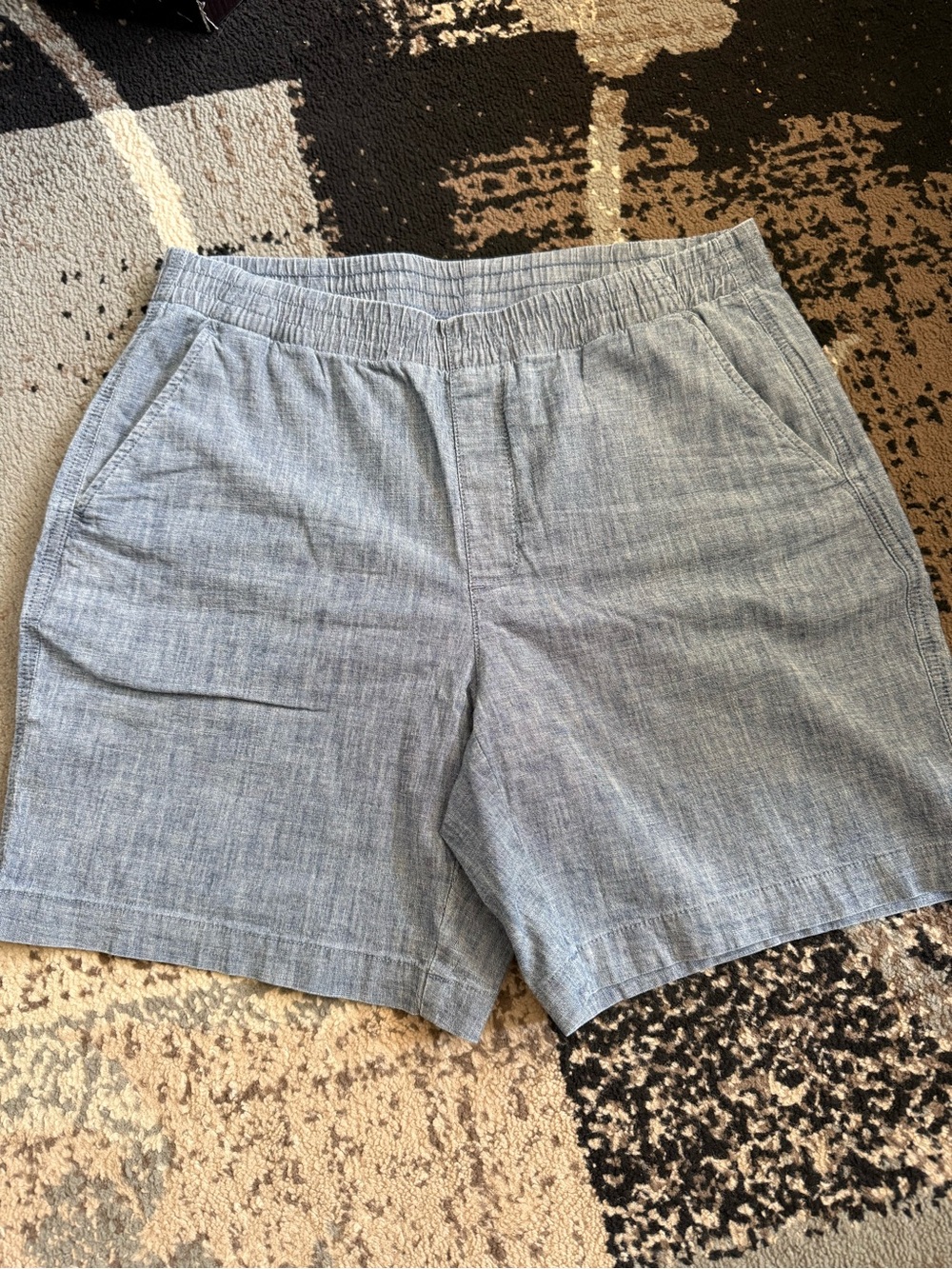Light Blue women’s Casual Elastic-Waist Shorts